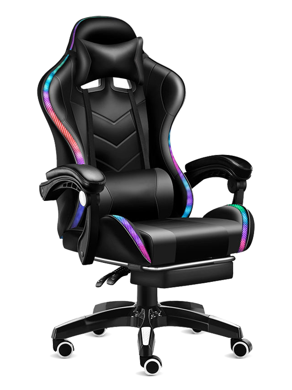 さまざまなスタイルのカラフルな Rgb LED ゲーマー コンピュータ ゲーム マッサージ チェア (スピーカー付き) 