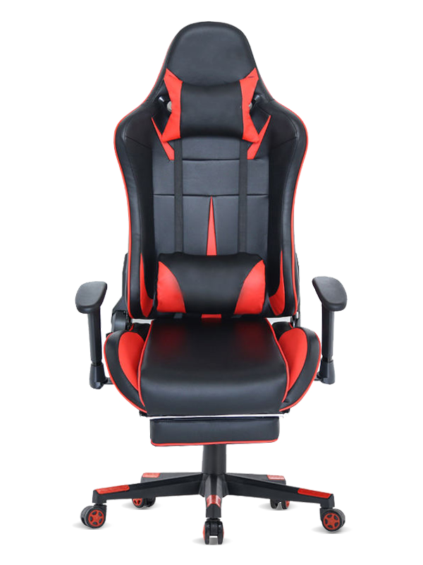 フットレストと腰枕付きの高品質コンピューターオフィスゲームチェア 