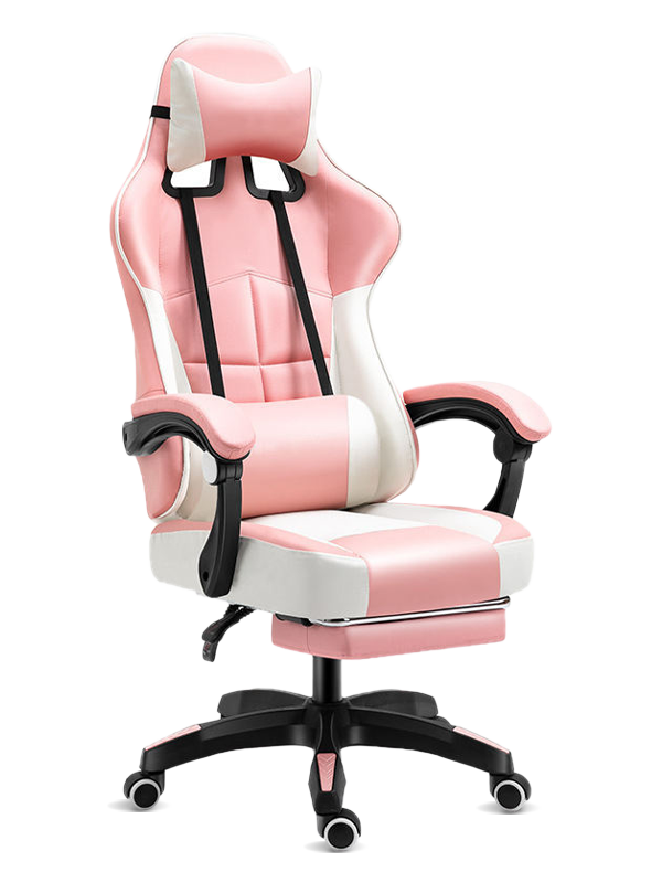 高品質安吉オフィスゲーマーチェアメーカー人間工学に基づいた回転ゲームチェア、フットレスト付き 